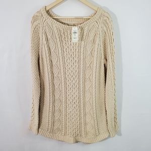 NWT LL Bean Signature Ctn Fisherman Tunic Sweater